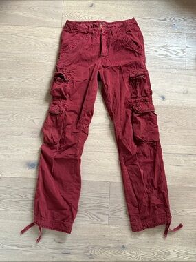 Matchstick red cargo pants
